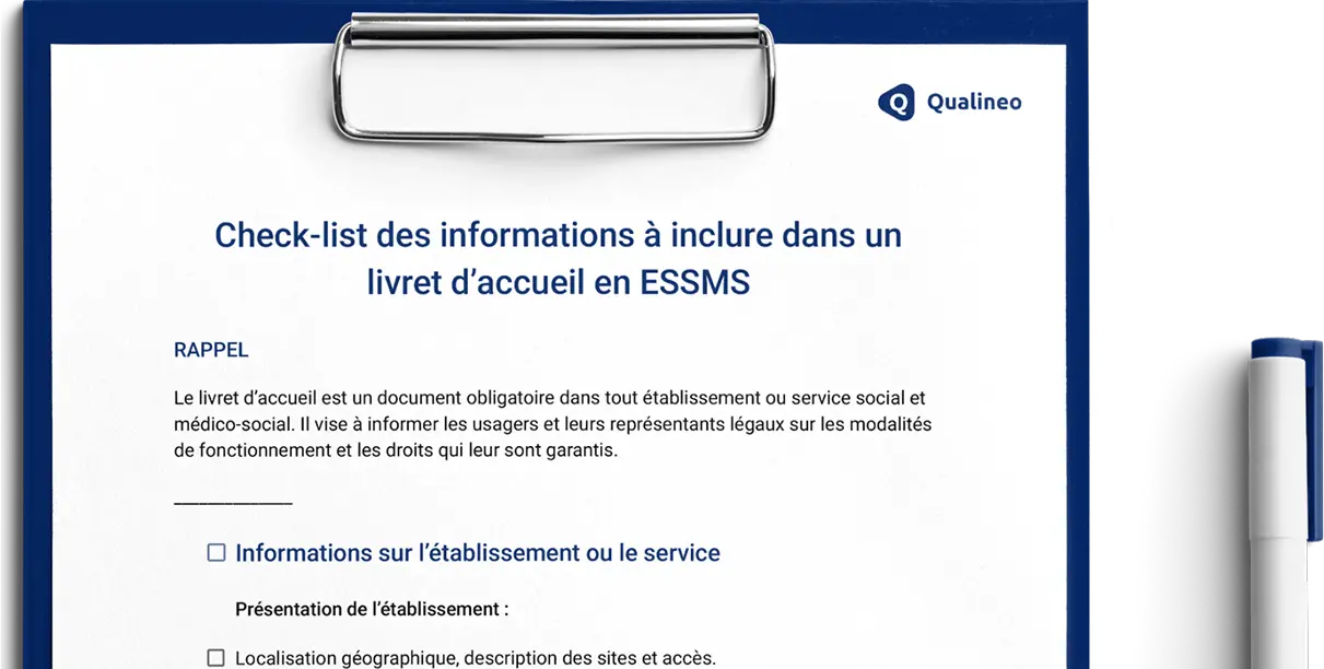 Check-list PDF : les informations à inclure dans un livret d’accueil en ESSMS – Qualineo