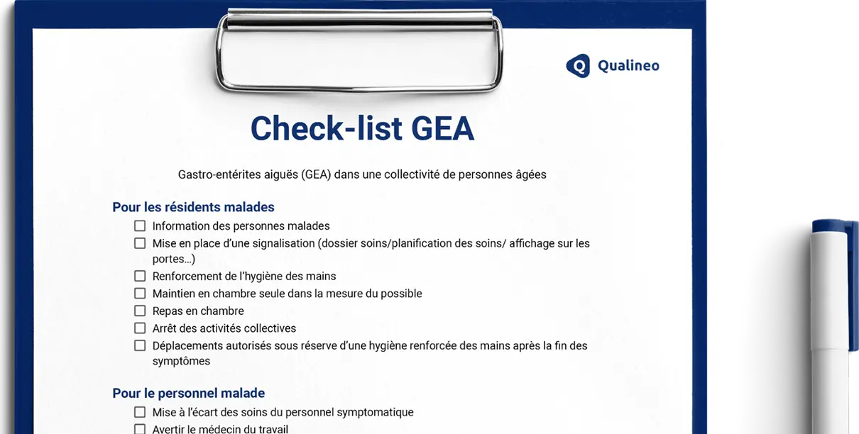 Fiche PDF : Check-list pour gérer les gastro-entérites aiguës en établissement pour personnes âgées – Qualineo