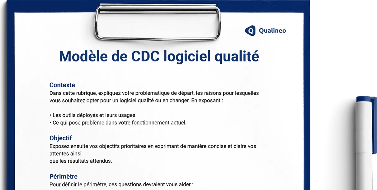 Modèle PDF : cahier des charges pour logiciel qualité – contexte, objectifs et périmètre du projet – Qualineo