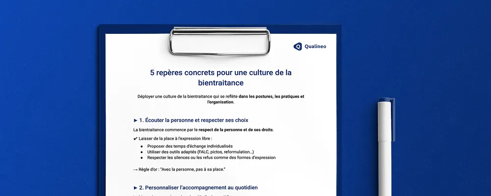 Modèle Repères de la Bientraitance par Qualineo
