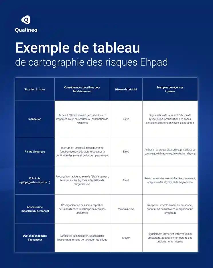 Exemple de tableau de cartographie des risques Ehpad