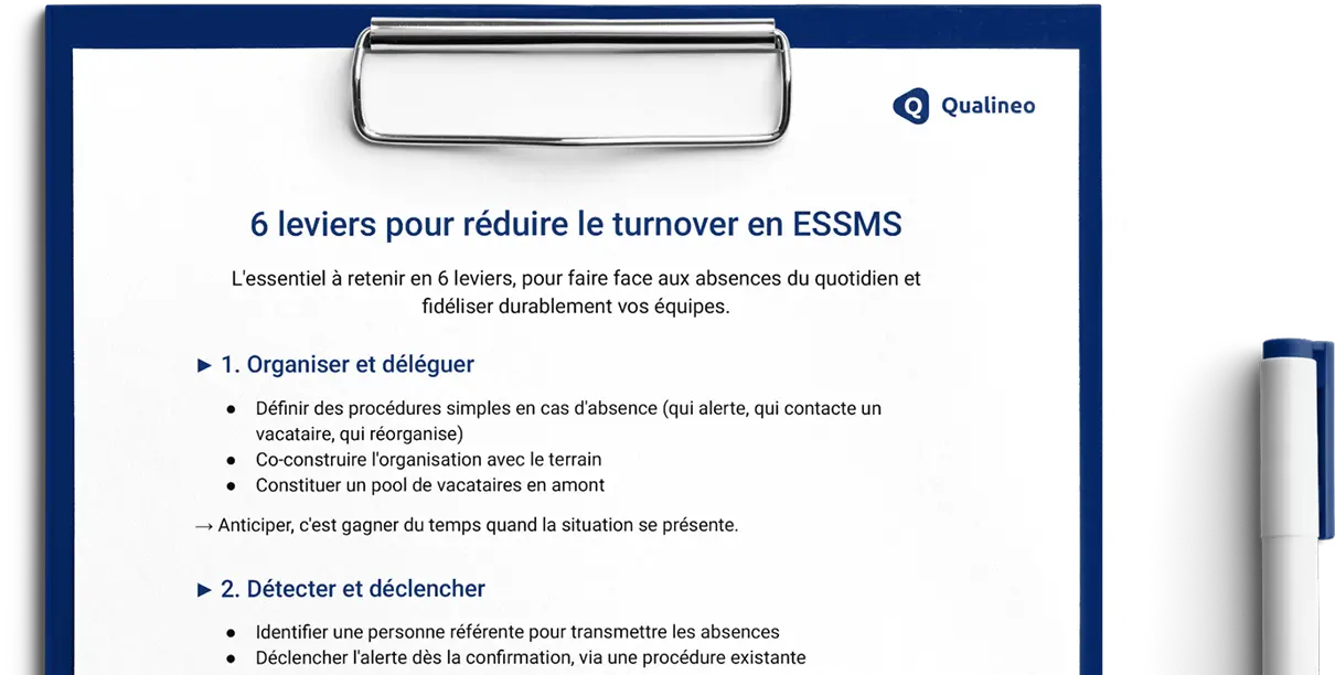 Modèle : 6 Leviers pour réduire le Turnover en ESSMS de l'entreprise Qualineo