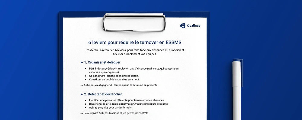 Modèle : 6 Leviers pour réduire le Turnover en ESSMS de l'entreprise Qualineo