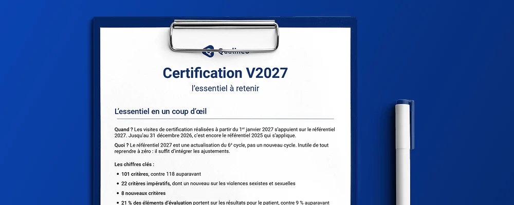 Modèle sur l'essentiel à retenir autour de la certification V2027
