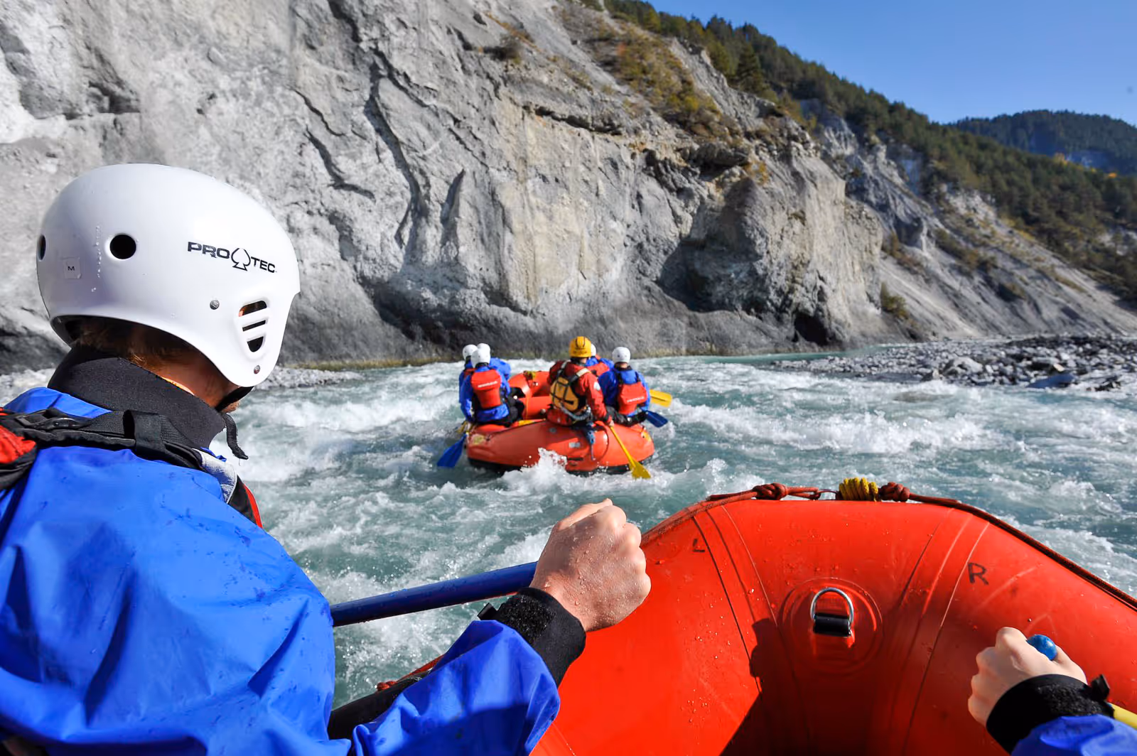 Riverrafting in der Rheinschlucht