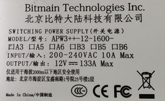 120V Not supported on ASIC miner power supply.