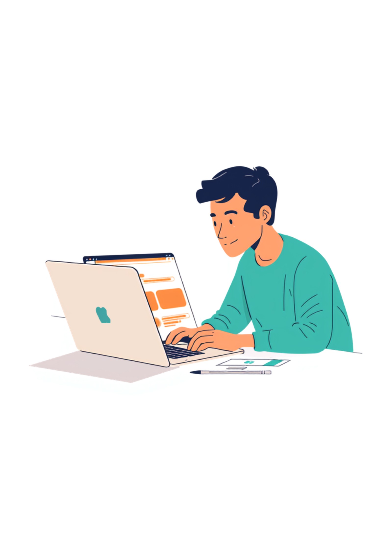 Online learning platform on a laptop with a student studying
