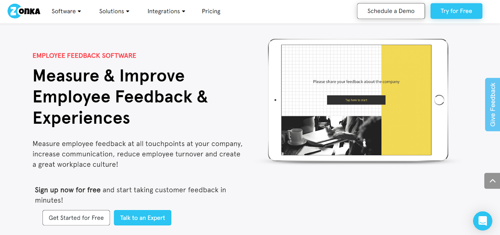 Zonka Feedback omnichannel survey dashboard tracking employee satisfaction across locations