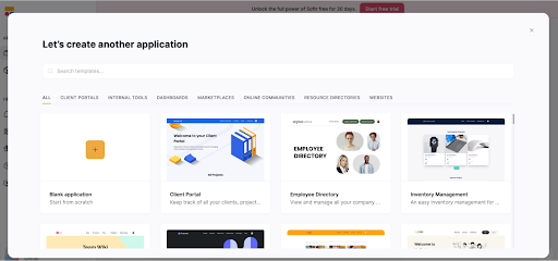 Softr's intranet template