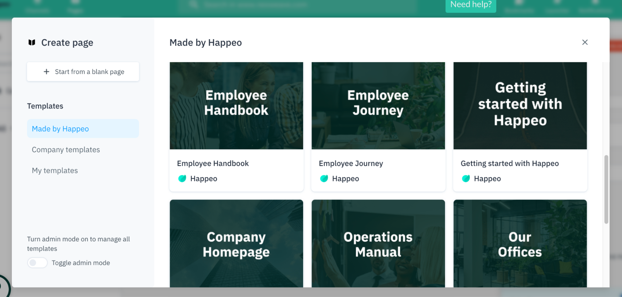 Happeo's intranet software