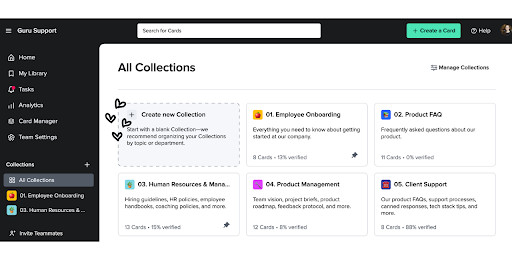 Guru's intranet software