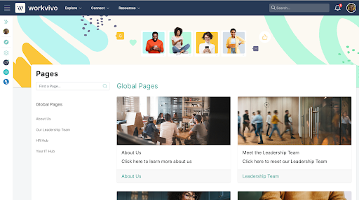 Workvivo's intranet software
