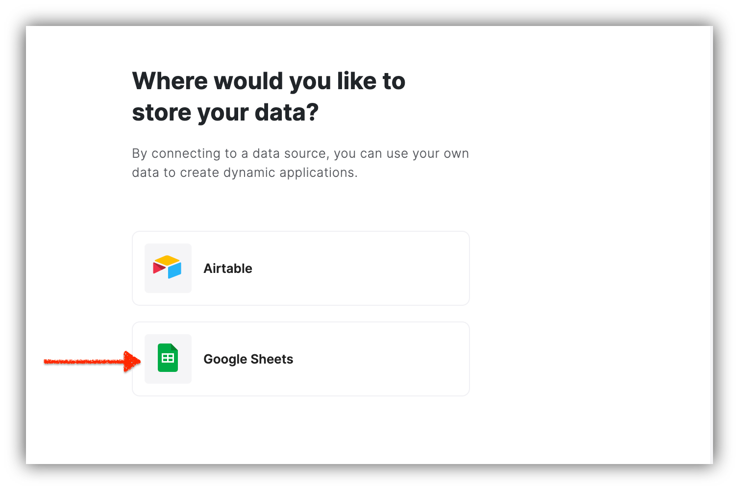 Connect your Google Sheets account to Softr
