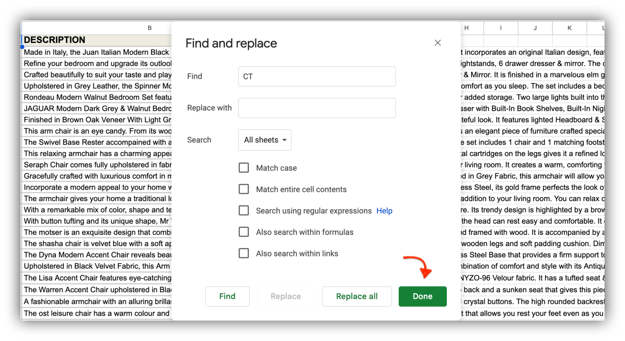 Step 6: Click "Done" when you've completed the task