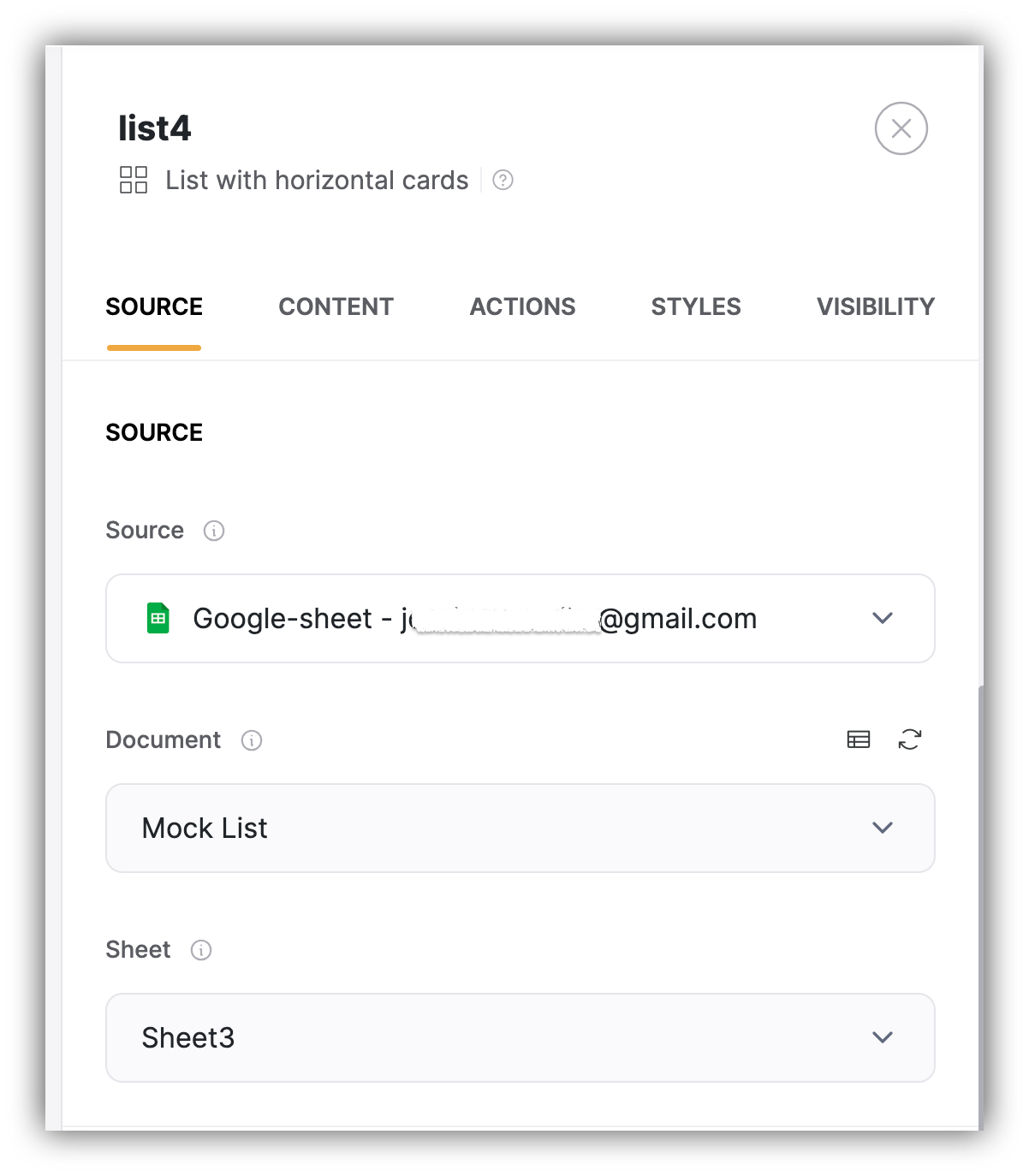 Step 3: Click the “+” sign to start selecting the Google Sheets you want to work on