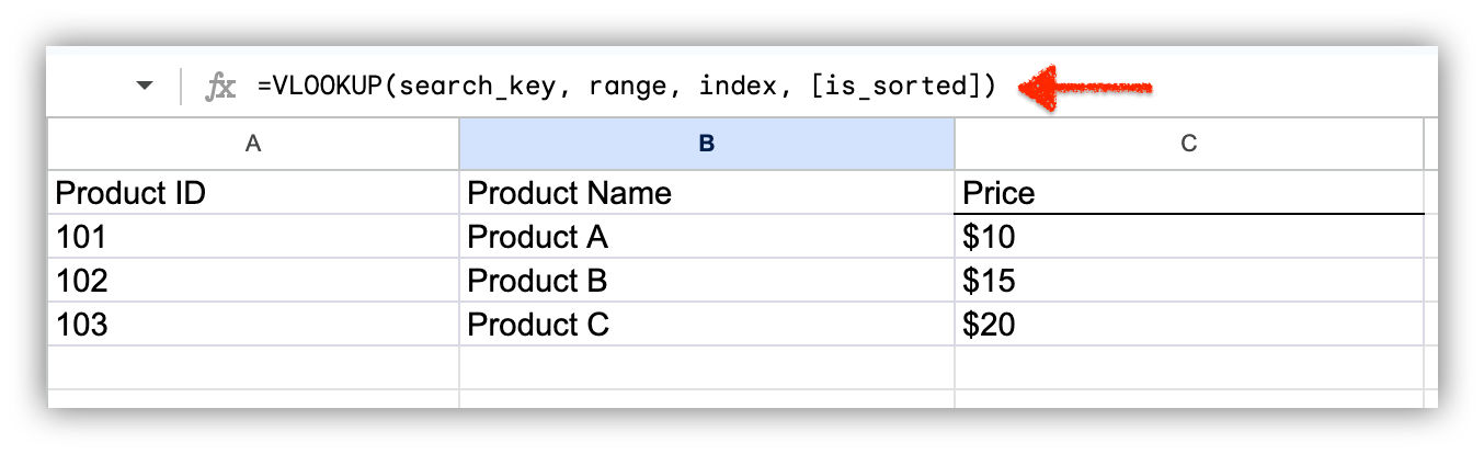 Step 3: Set up the VLOOKUP function