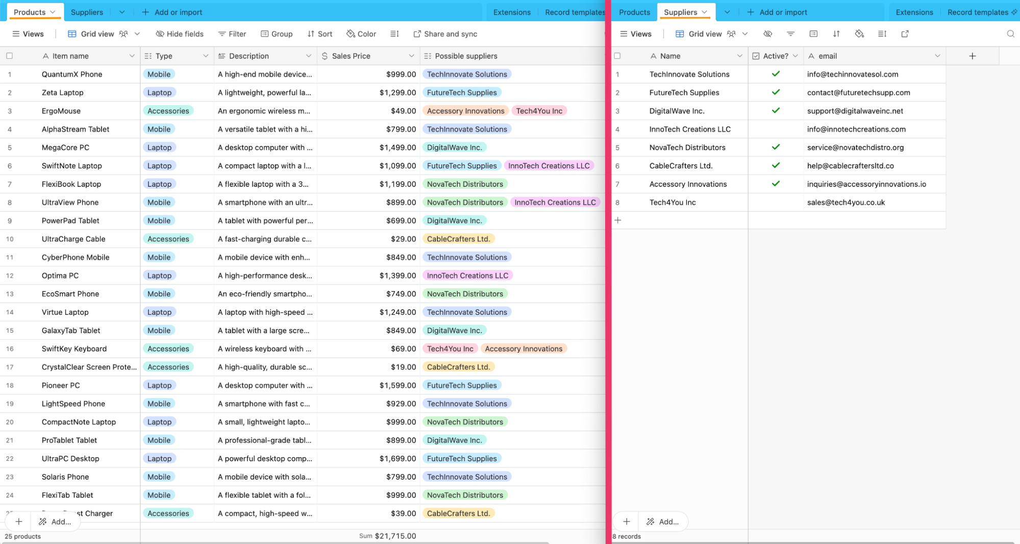 Creating lookup fields in Airtable with conditions