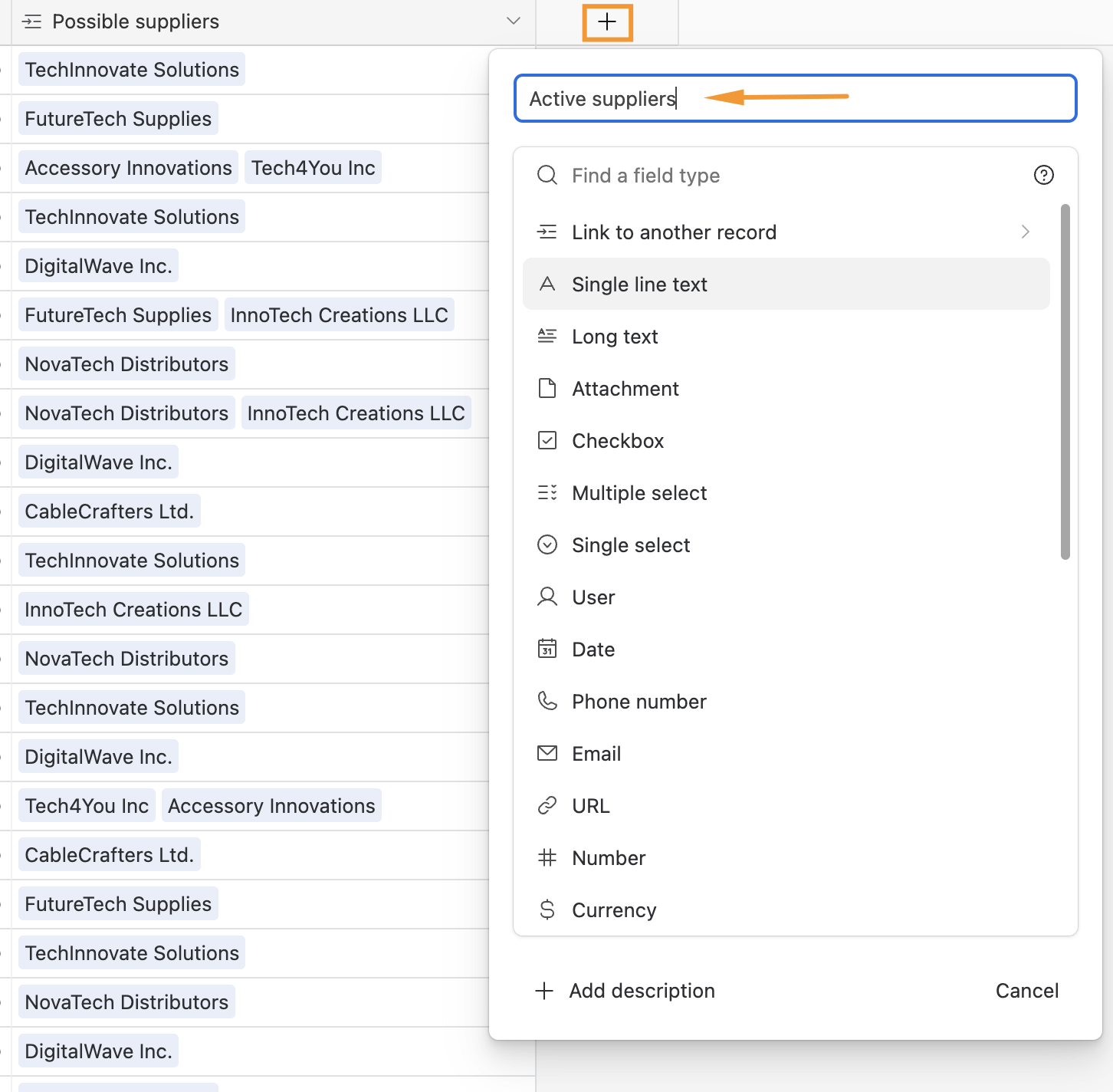 Step 2: Add a lookup field (using conditions)