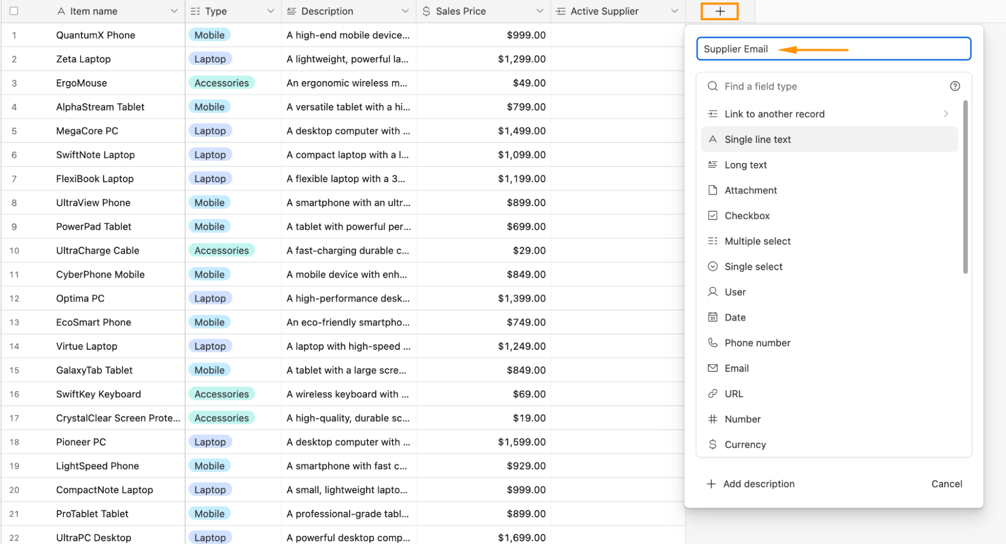 Step 2: Add a lookup field