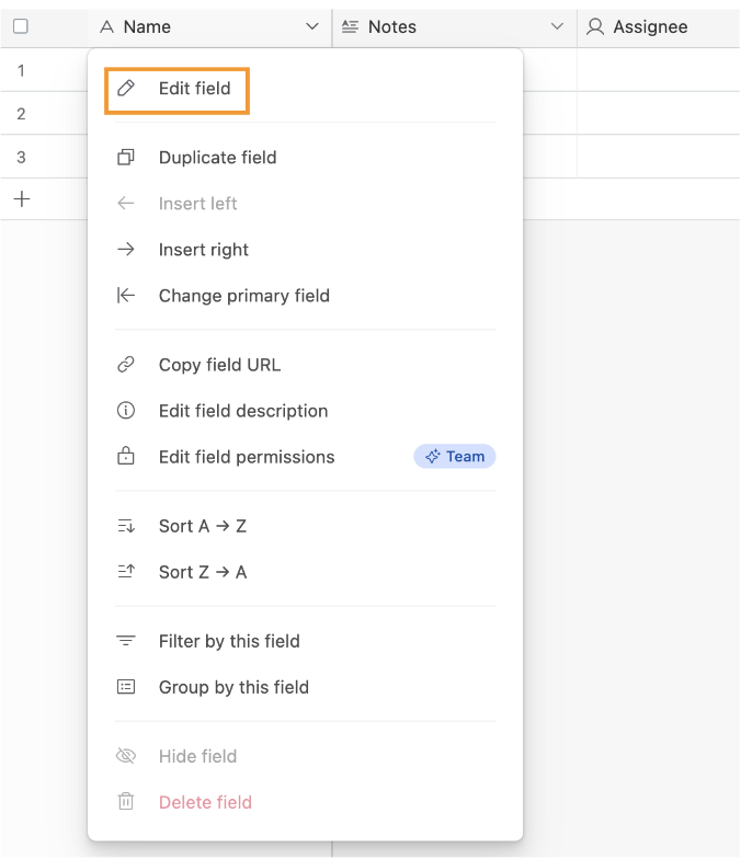 Step 2.4: Change title of existing fields