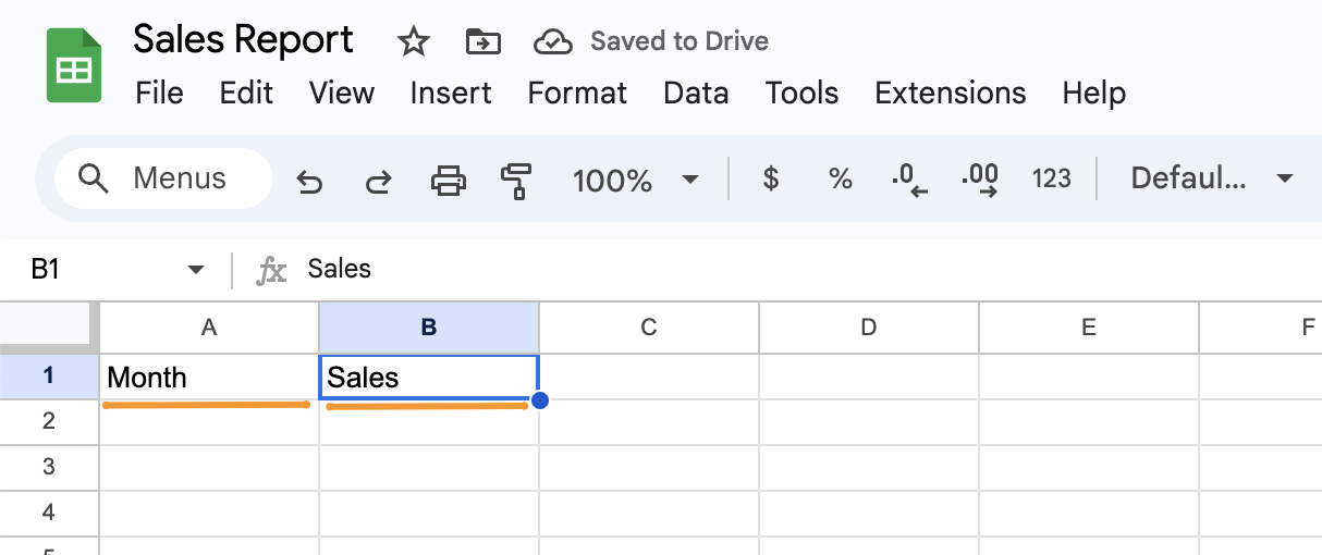 Label the headers