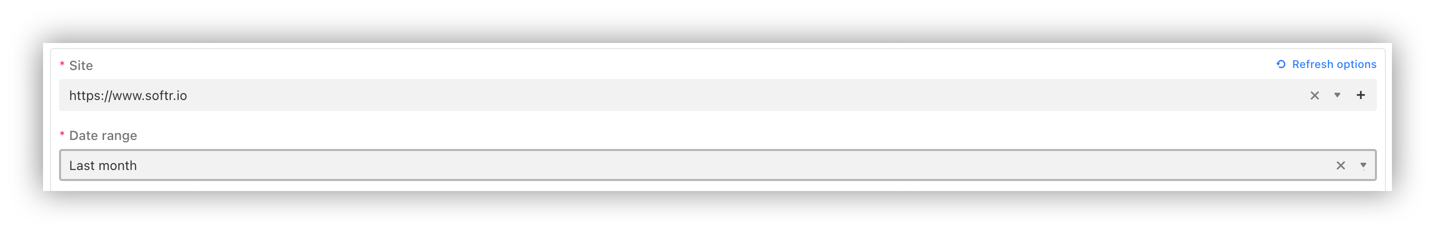 Select a date range