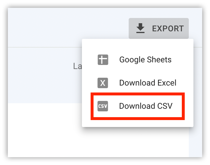 Download CSV
