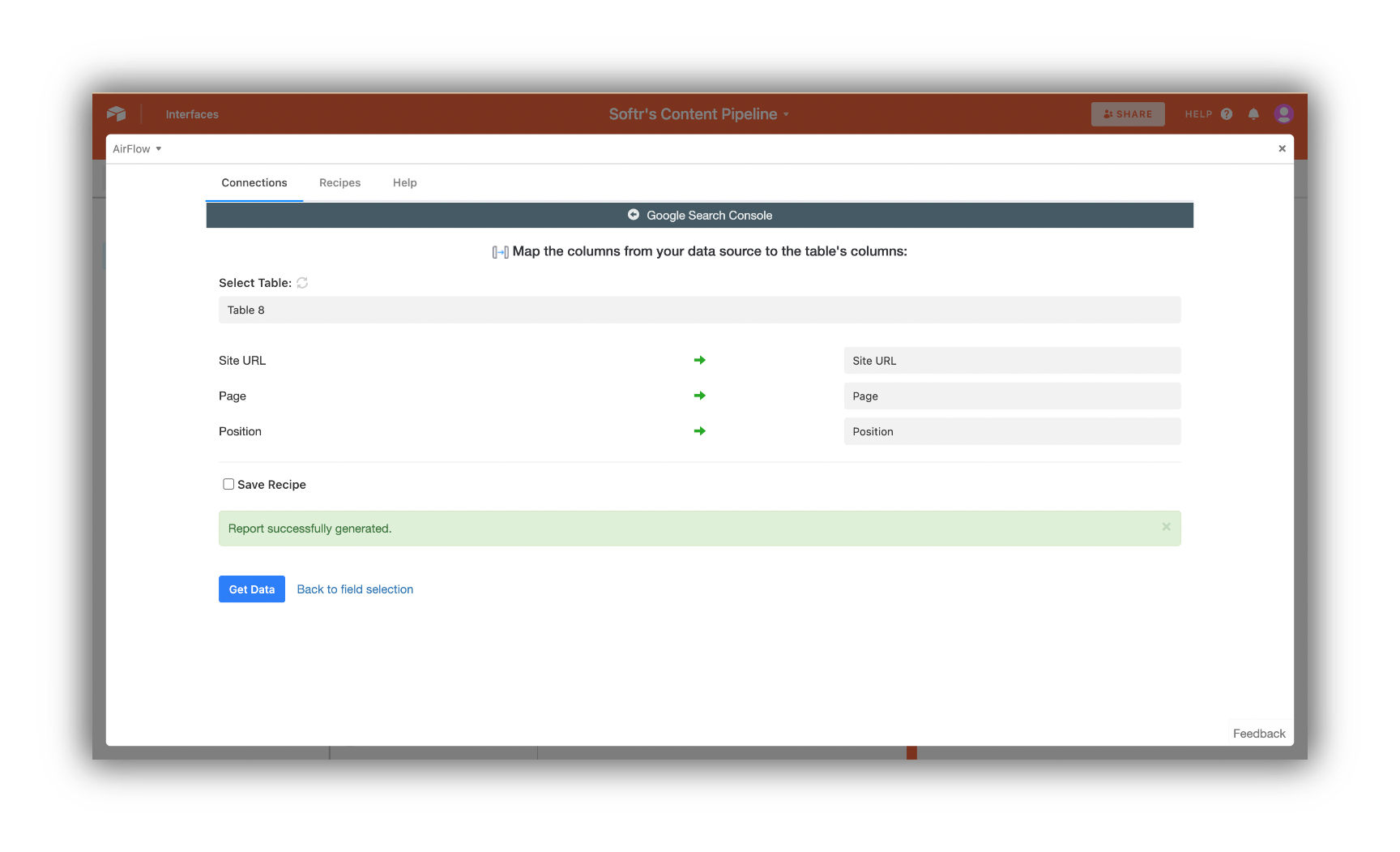 Get data successfully 