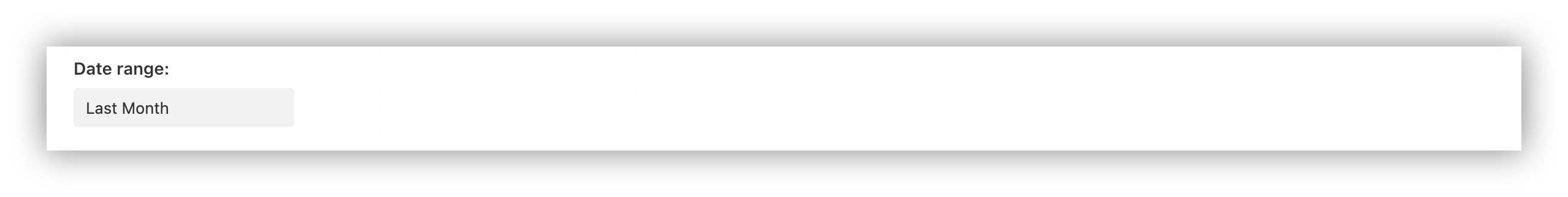 Select a date range