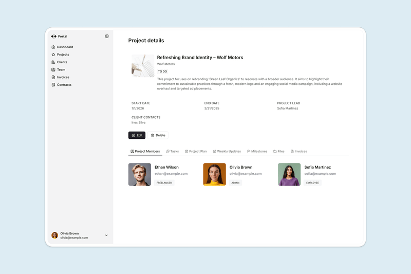 Free Client Portal Template | Softr