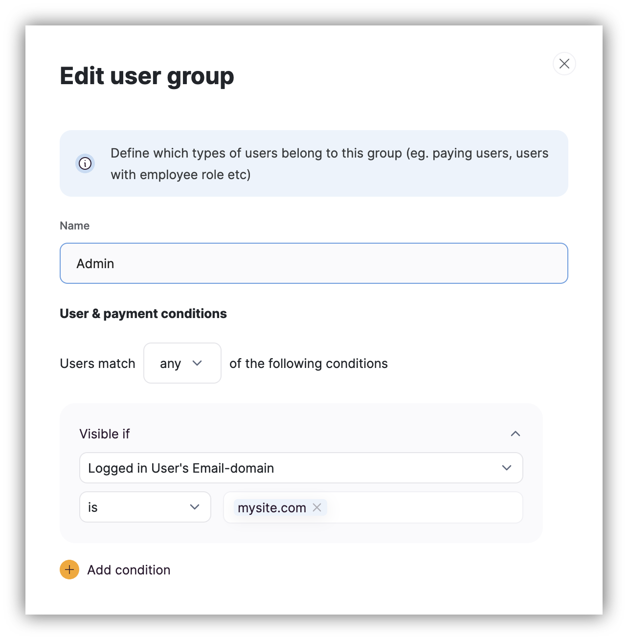 Create user groups