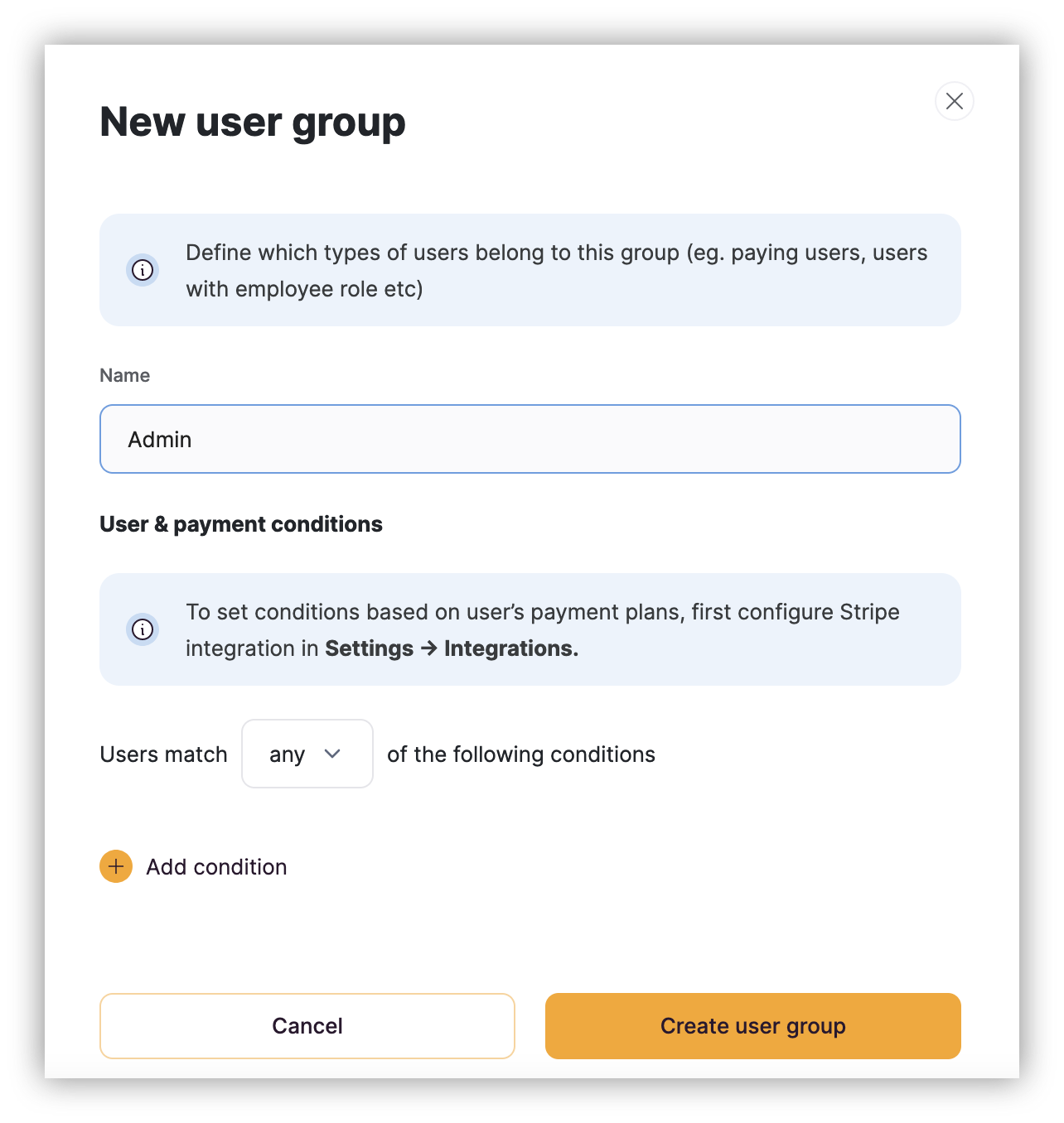 Create user groups