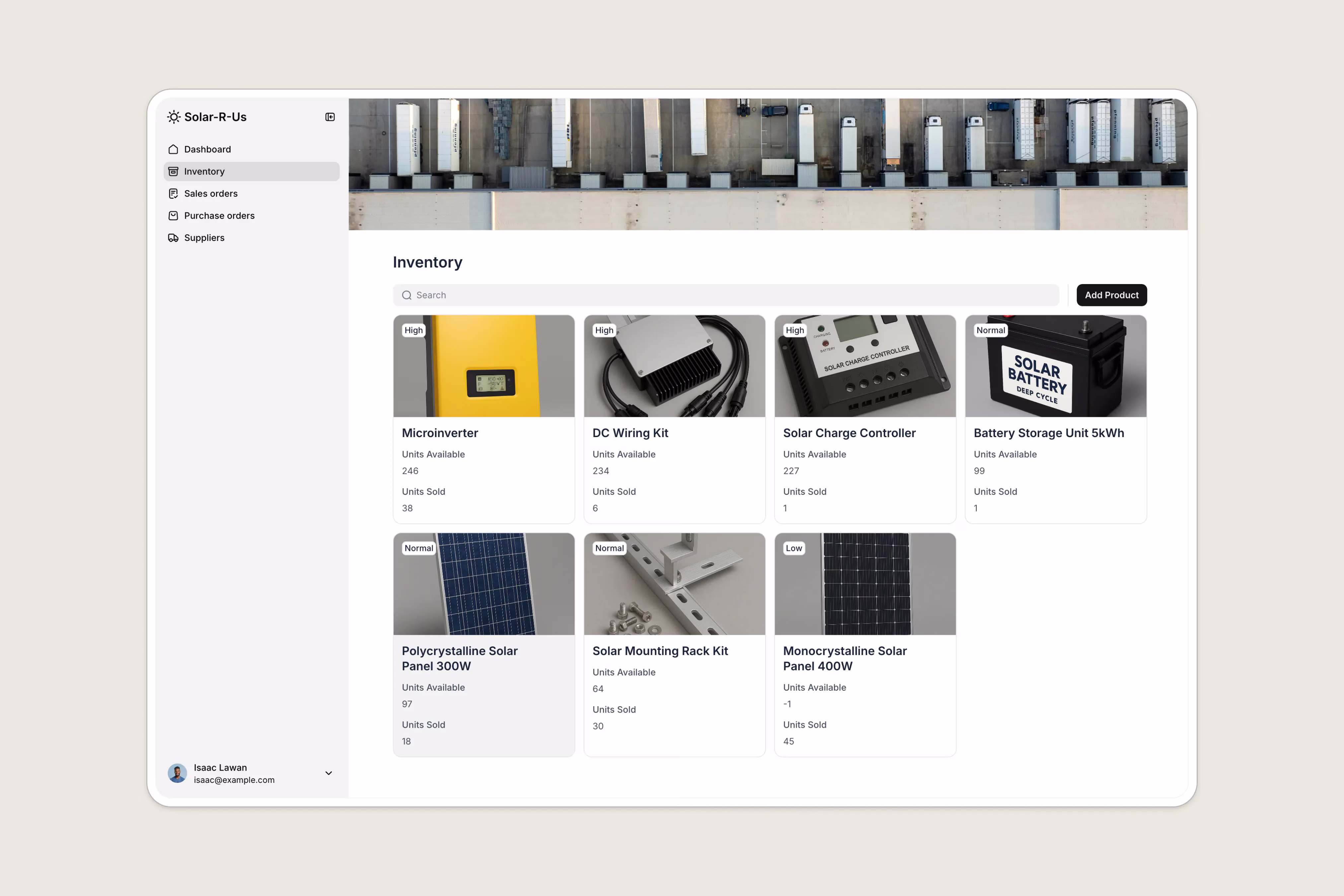 Custom inventory system built in Softr