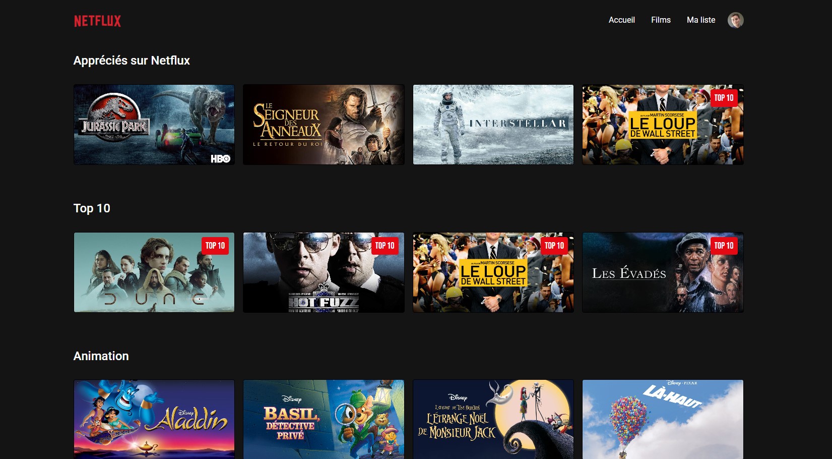 Netflux | Netflix-inspired web application feature image