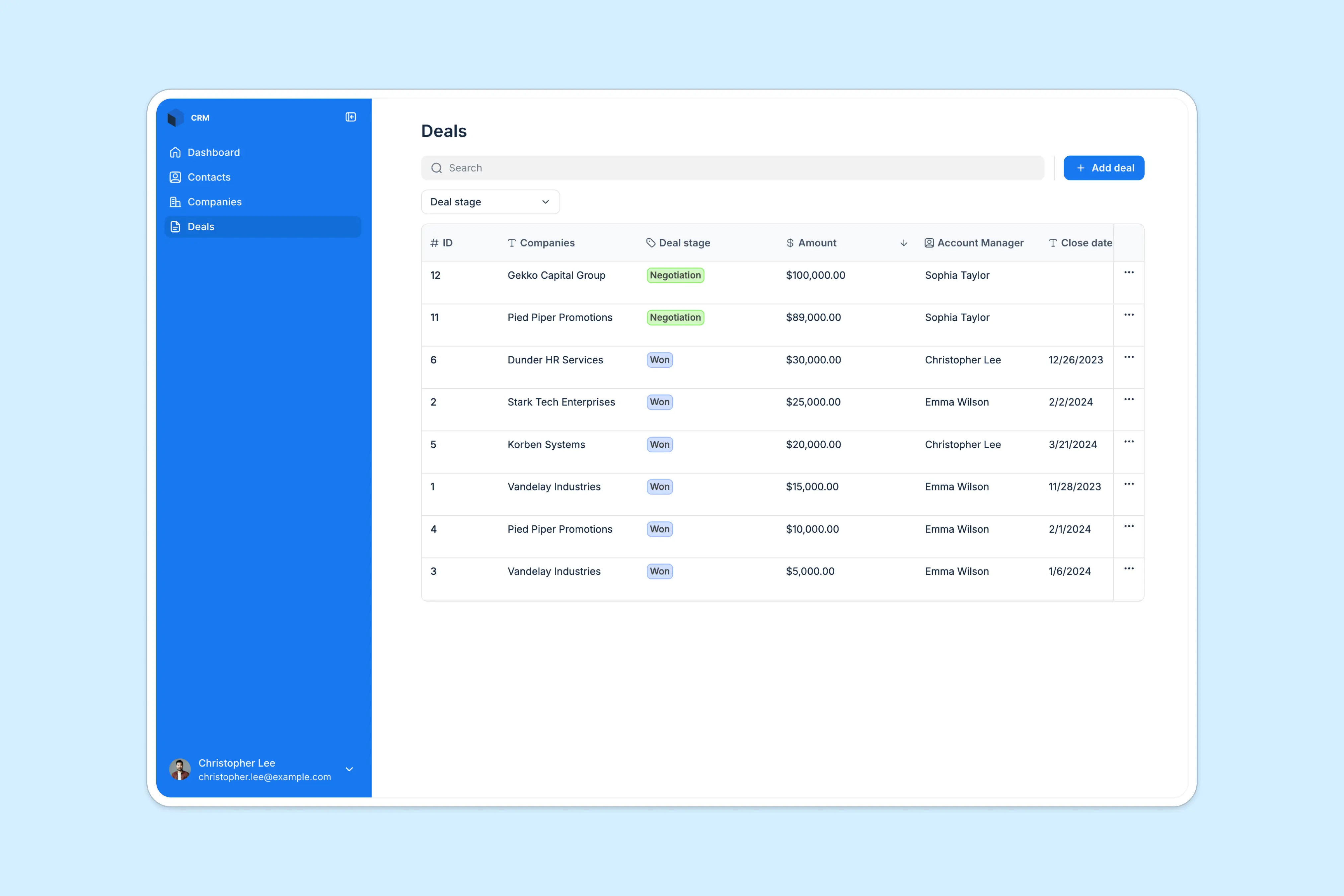 Softr Work Order management template, deals tracking. 