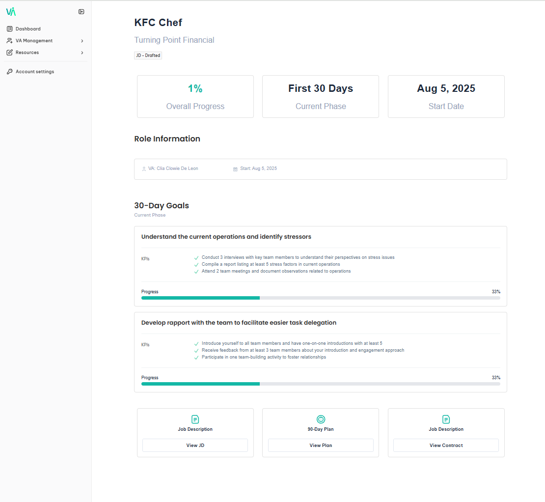 Virtual Assist: Client Portal & Dashboard feature image