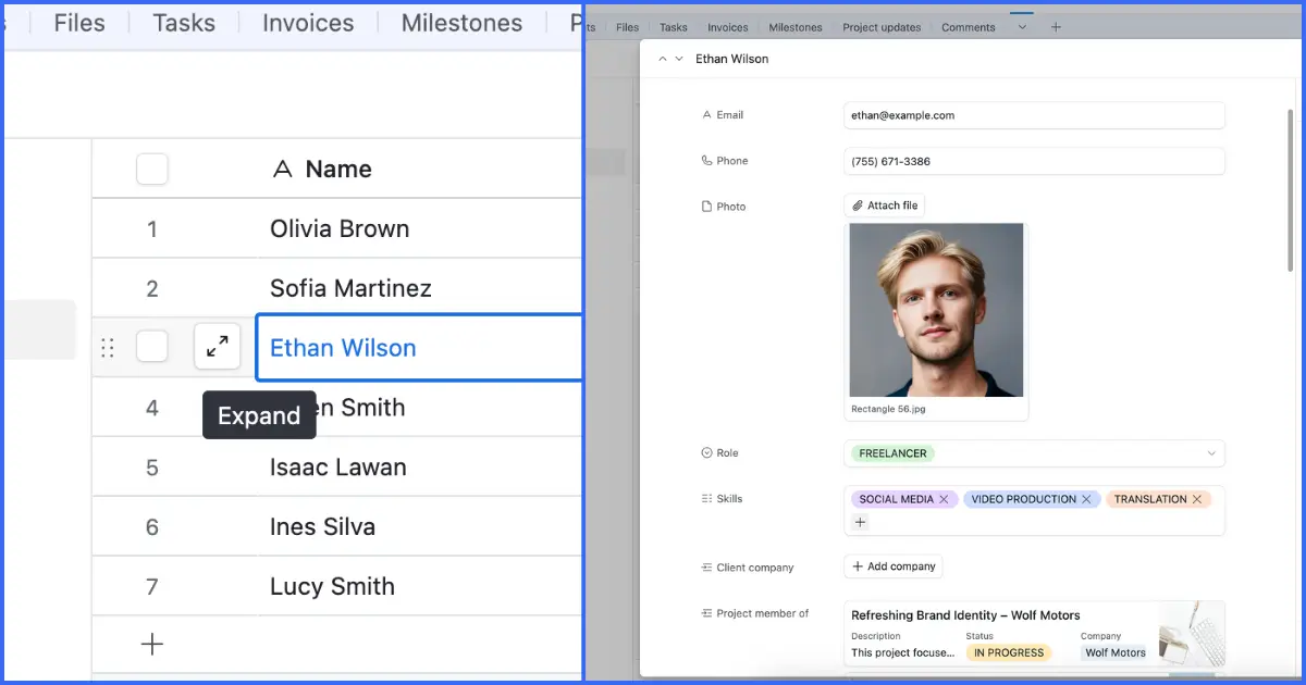 Expand records on Airtable
