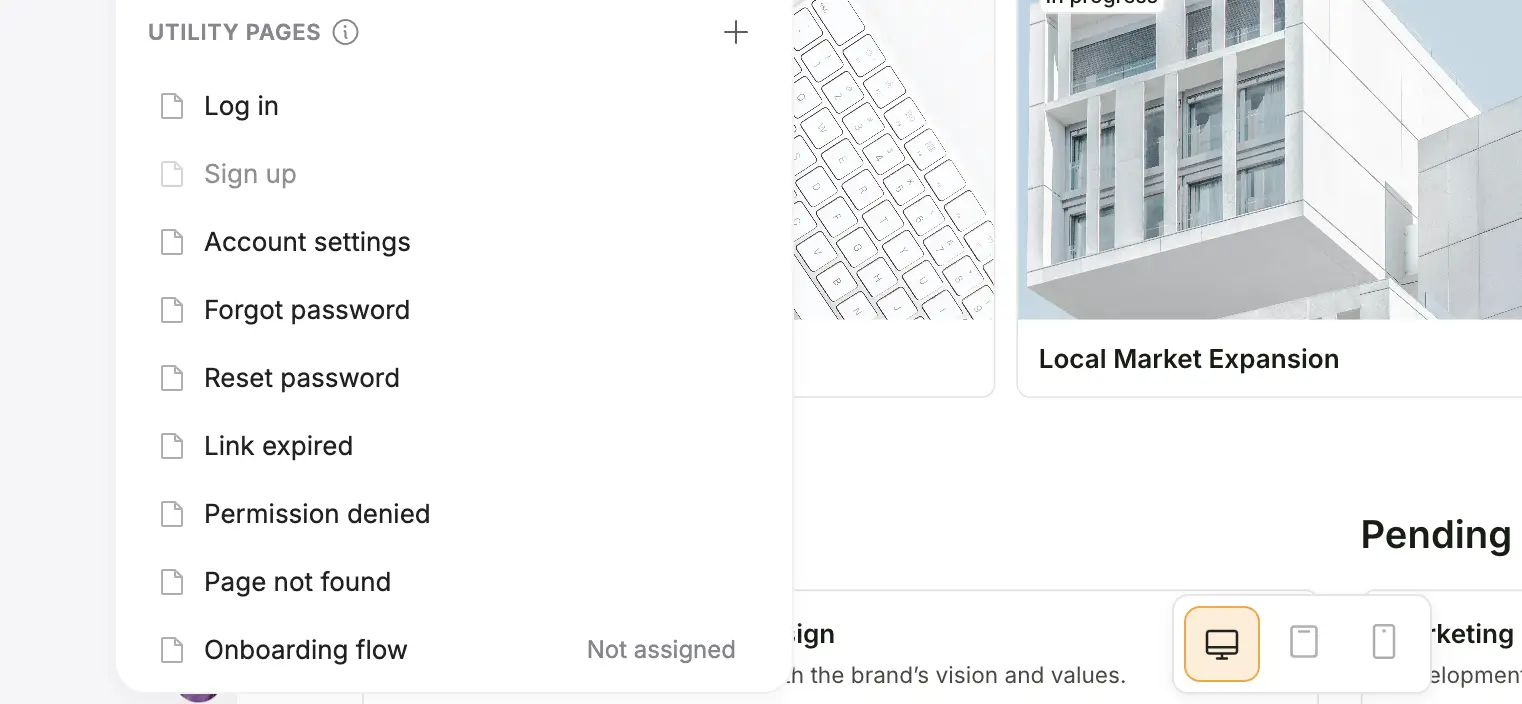 useful user-management pages