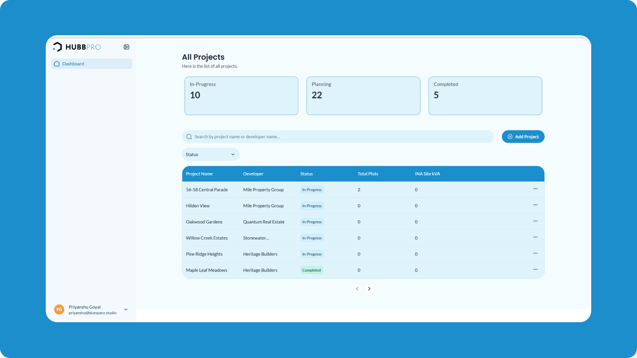 HubbPro Dashboard & Client Portal feature image