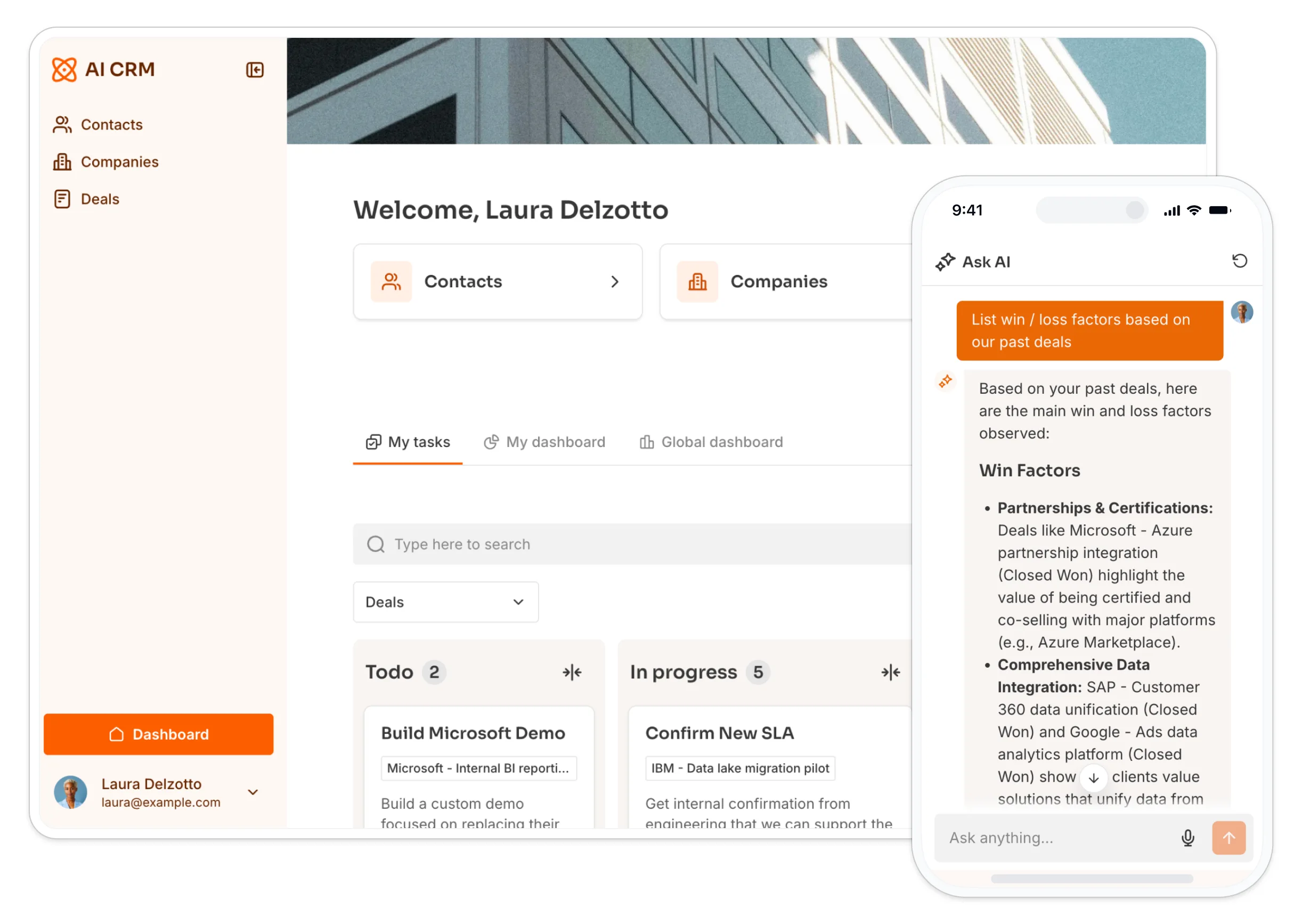 AI-powered CRM built with Softr