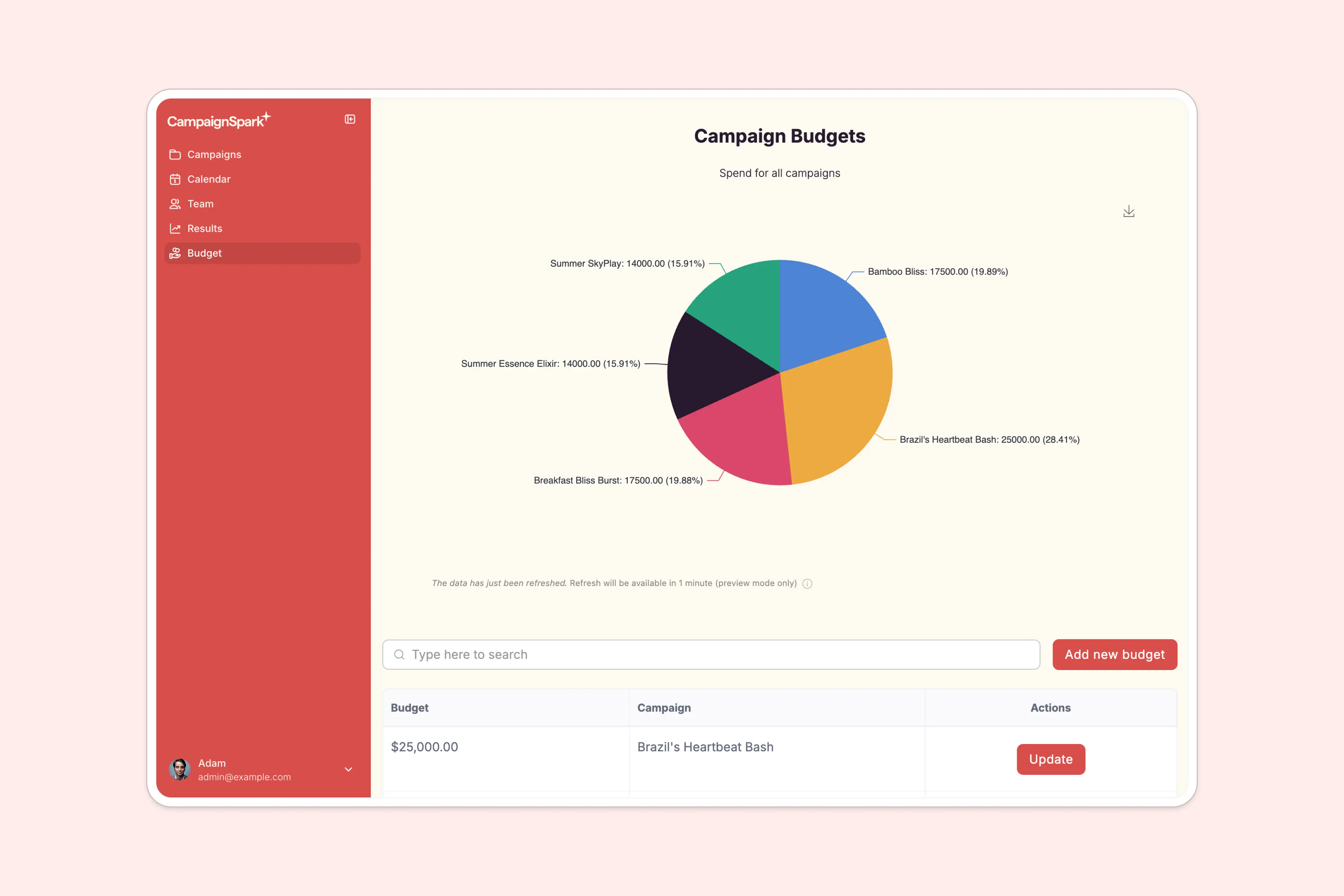 Softr's marketing tool template