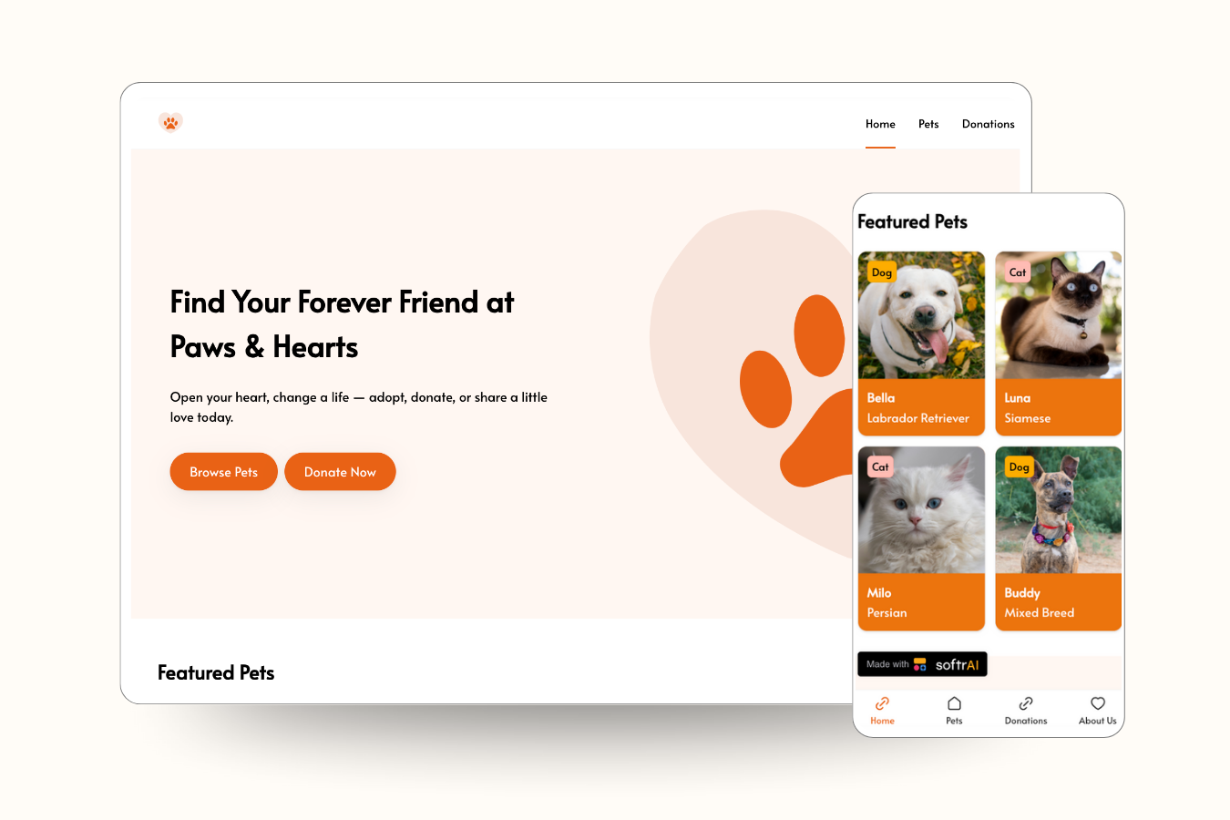 Pet Adoption & Donation Platform feature image