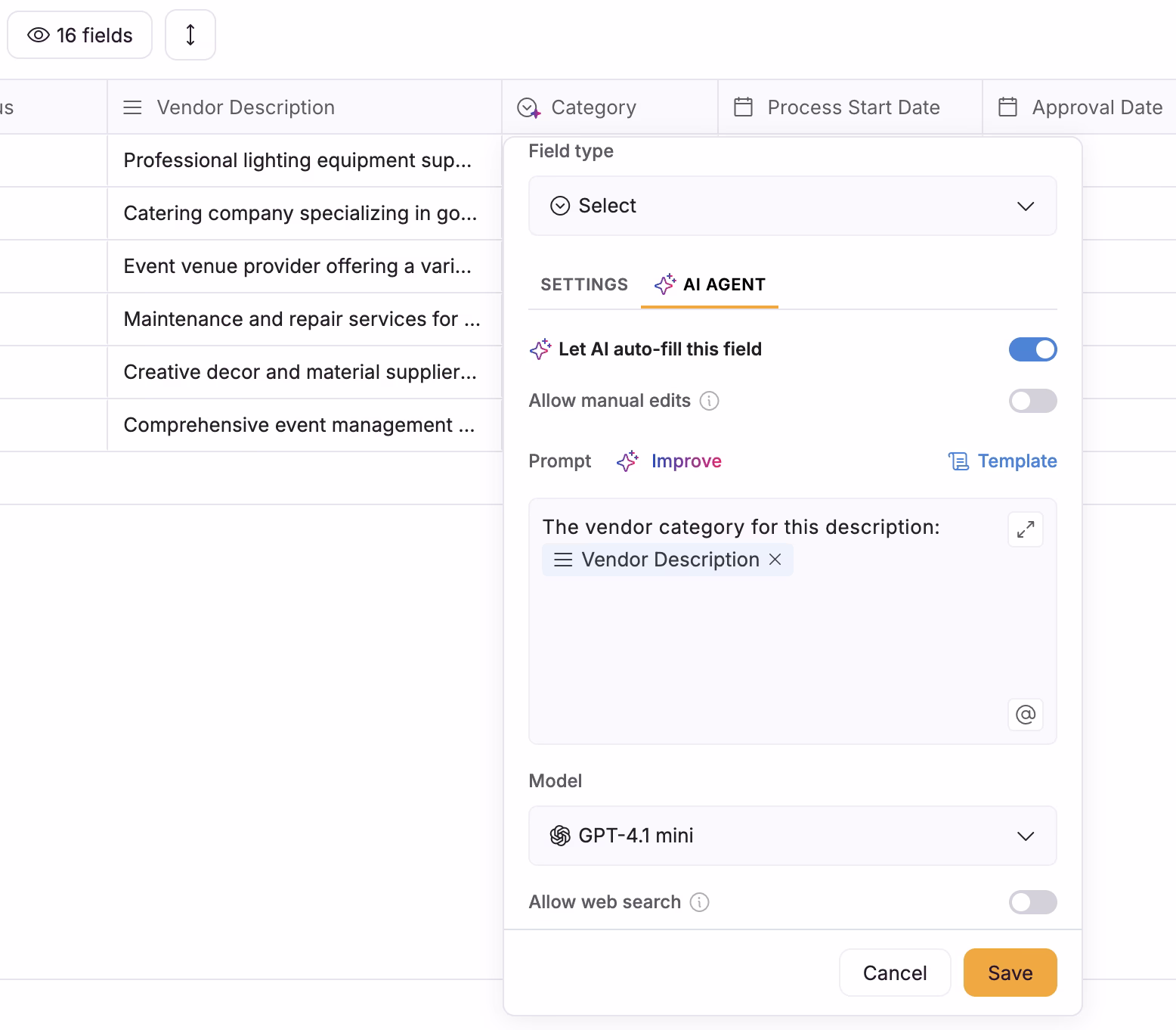 Vendors Database leveraging Softr Databases