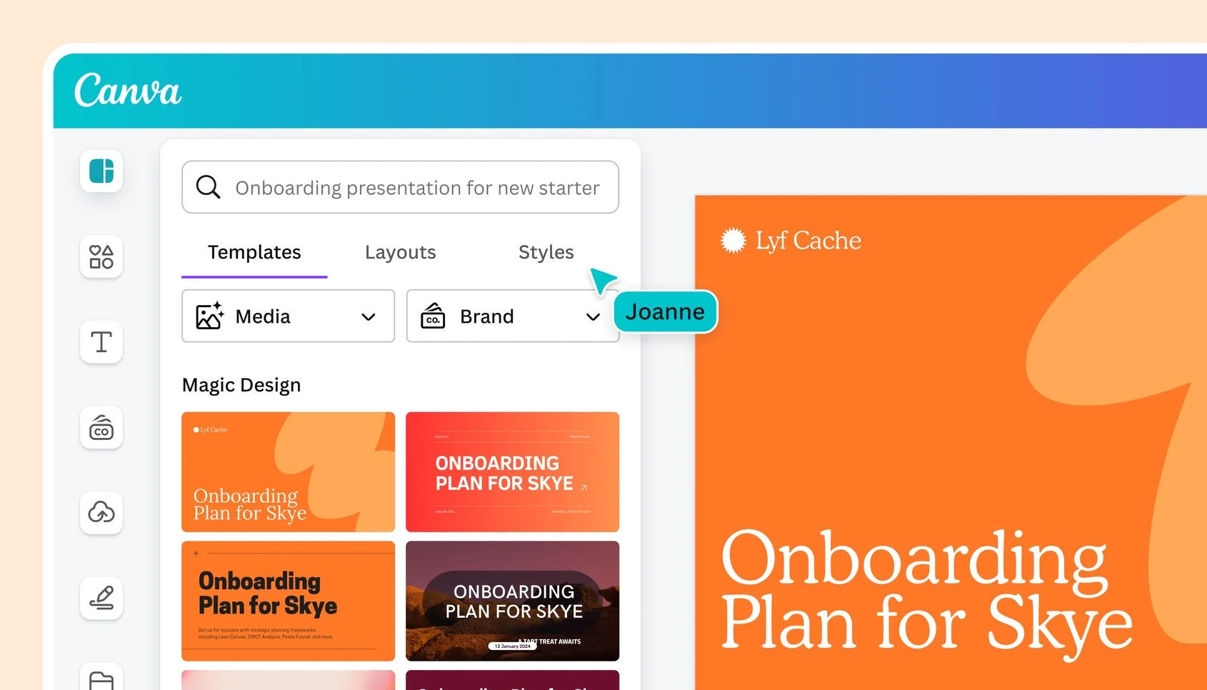 Canva AI presentations