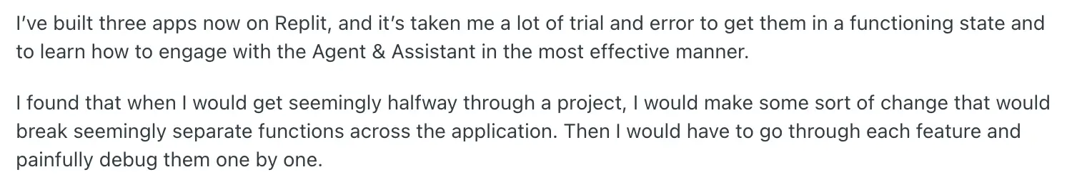 Replit usage discussions on Reddit