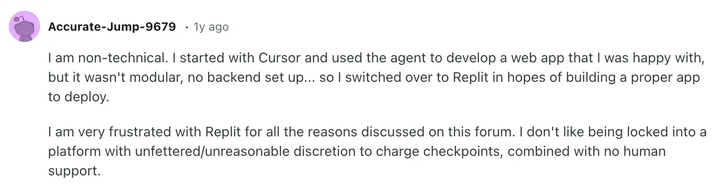 Cursor usage discussion via Reddit