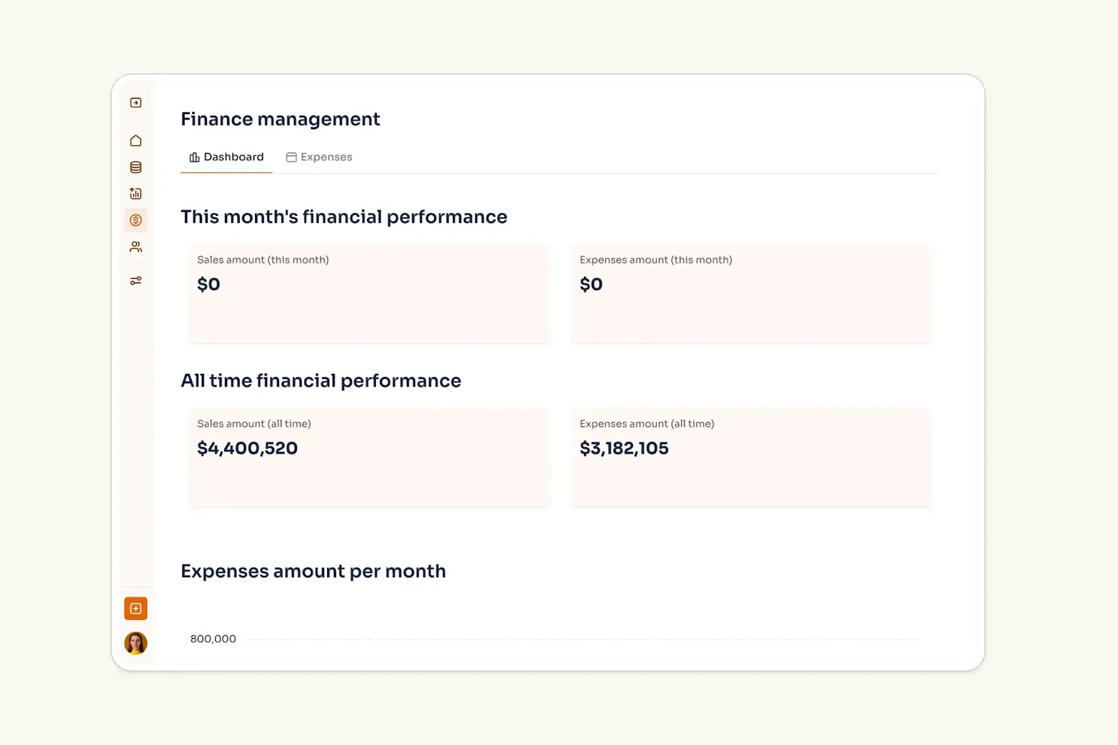 ERP finance management module in Softr