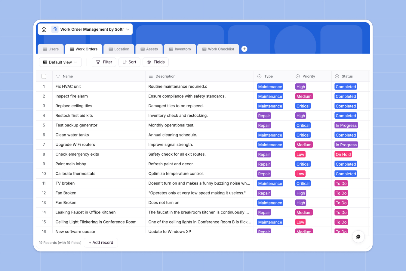 Softr Databases template