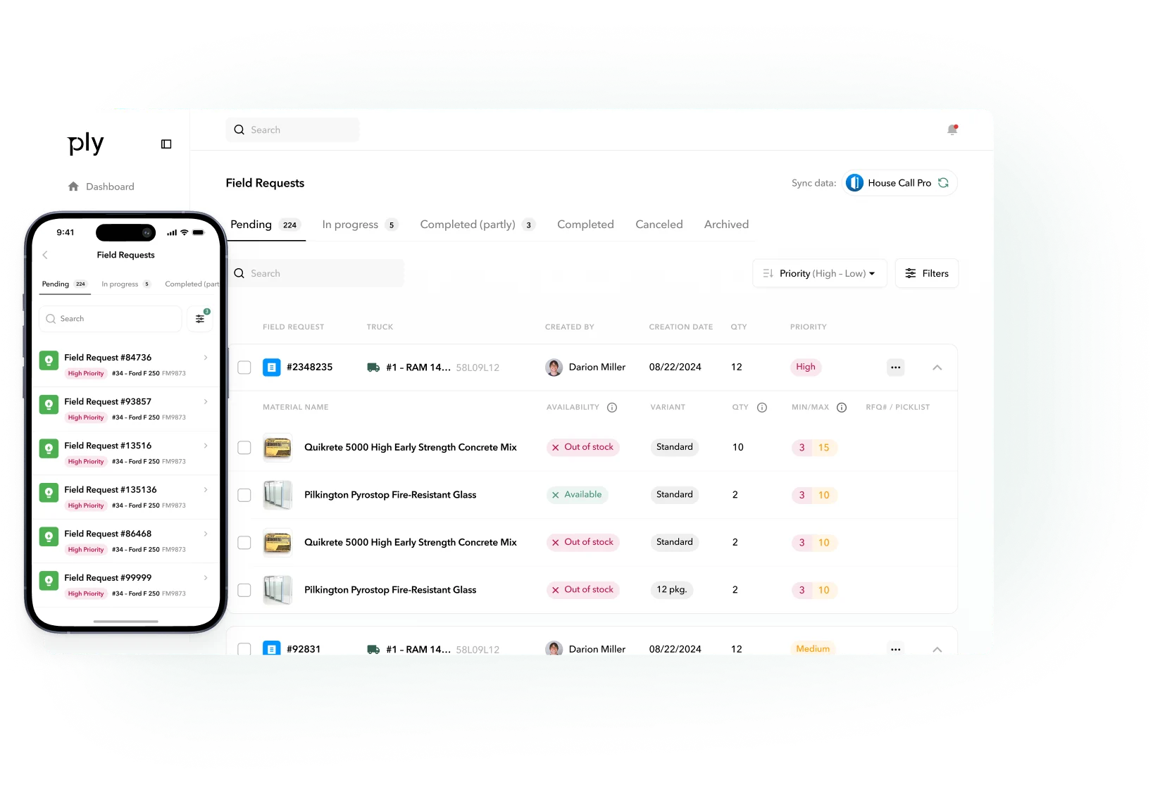 Ply inventory management