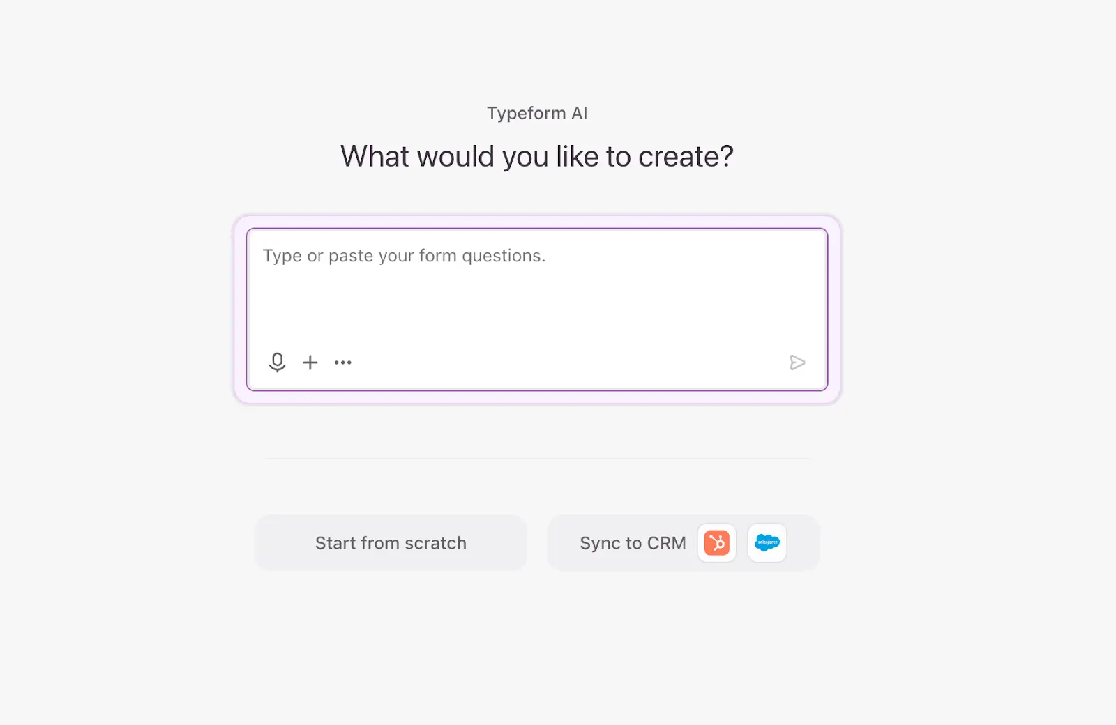 Typeform AI interface
